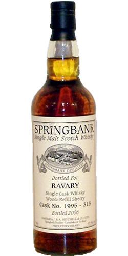 Springbank 1995 Private Bottling RAVARY