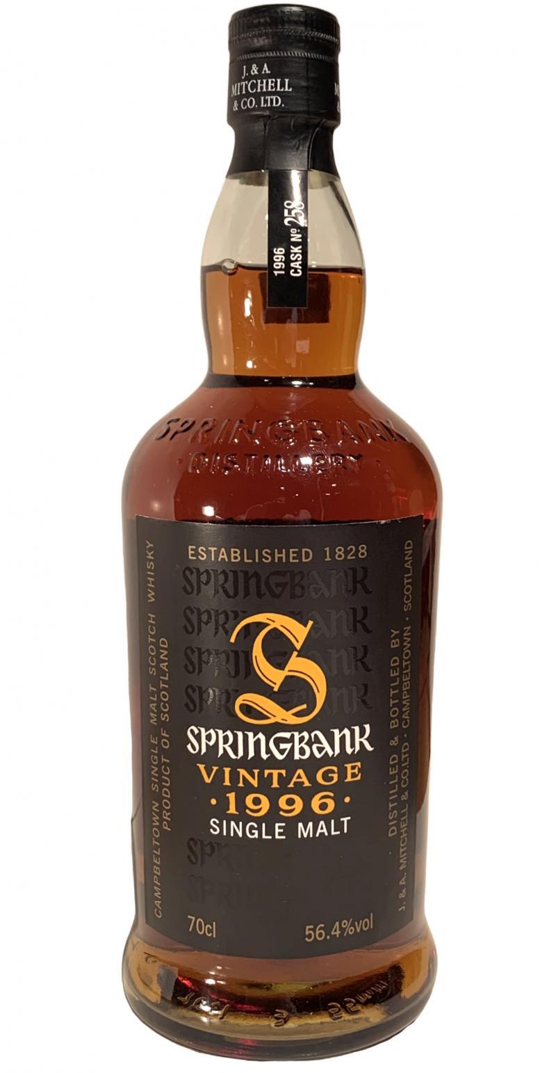Springbank 1996 Vintage for Kensington Wine Market