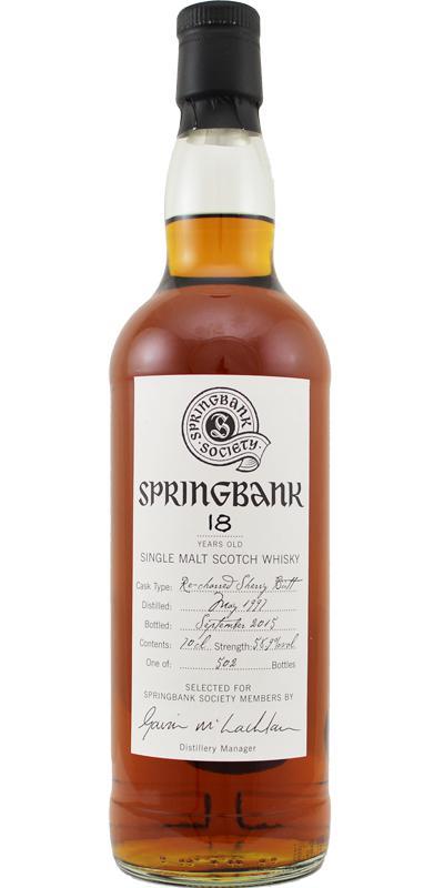 Springbank 1997 Society Bottling