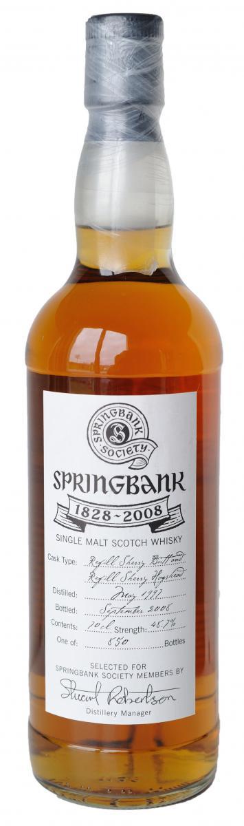 Springbank 1997 Society Bottling 180th Anniversary