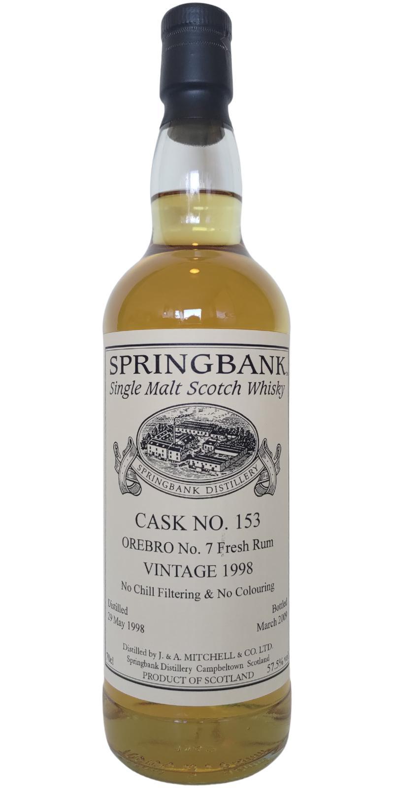 Springbank 1998 Private Bottling