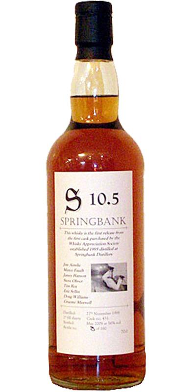 Springbank 1998 S 10.5 Whisky Appreciation Society