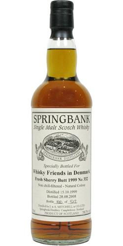 Springbank 1999 Private Bottling Whisky Friends in Denmark