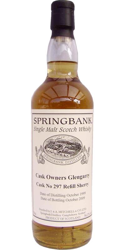 Springbank 1999 Private Bottling Cask Owners Glengarry Whiskyclub