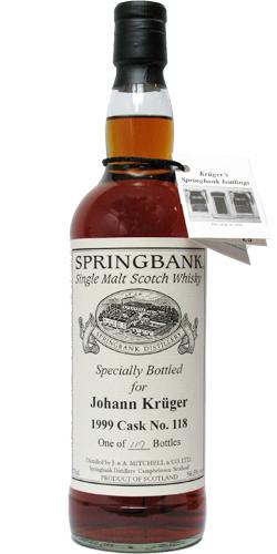 Springbank 1999 Private Bottling Johann Krueger