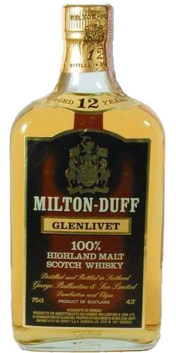 Miltonduff 12-year-old Square bottle 100 % Highland Malt