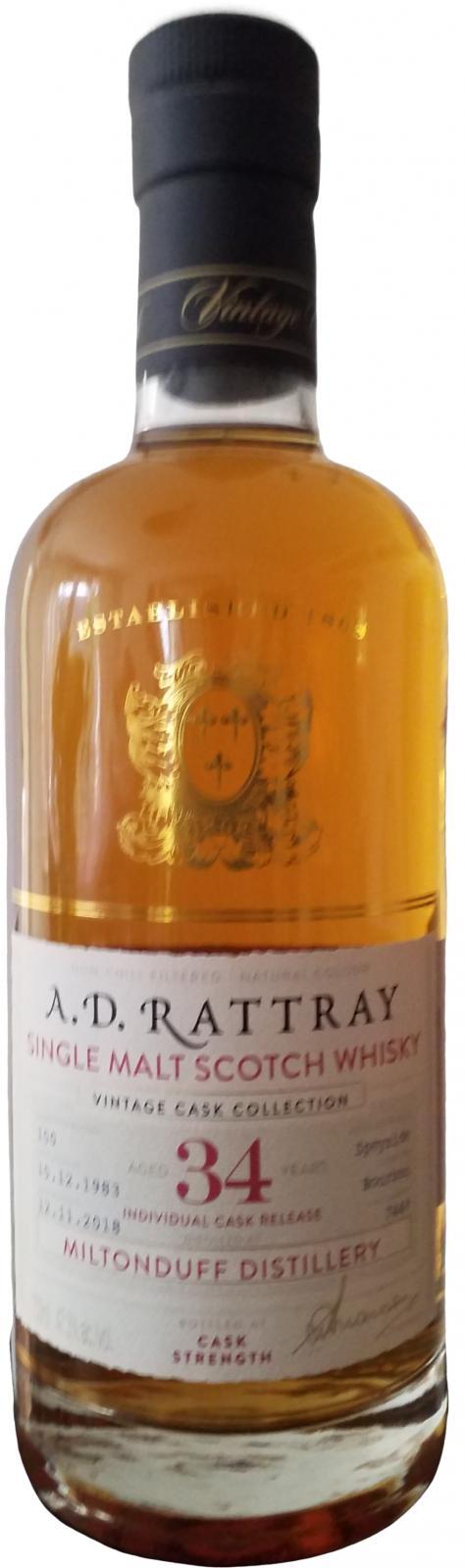 Miltonduff 1983 DR Vintage Cask Collection