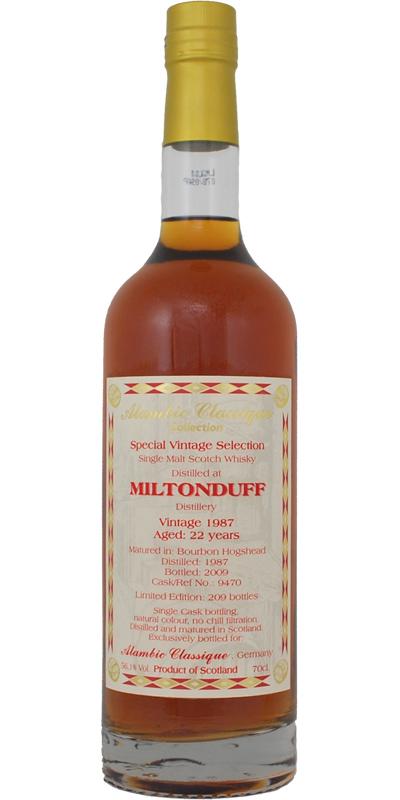 Miltonduff 1987 AC Special Vintage Selection