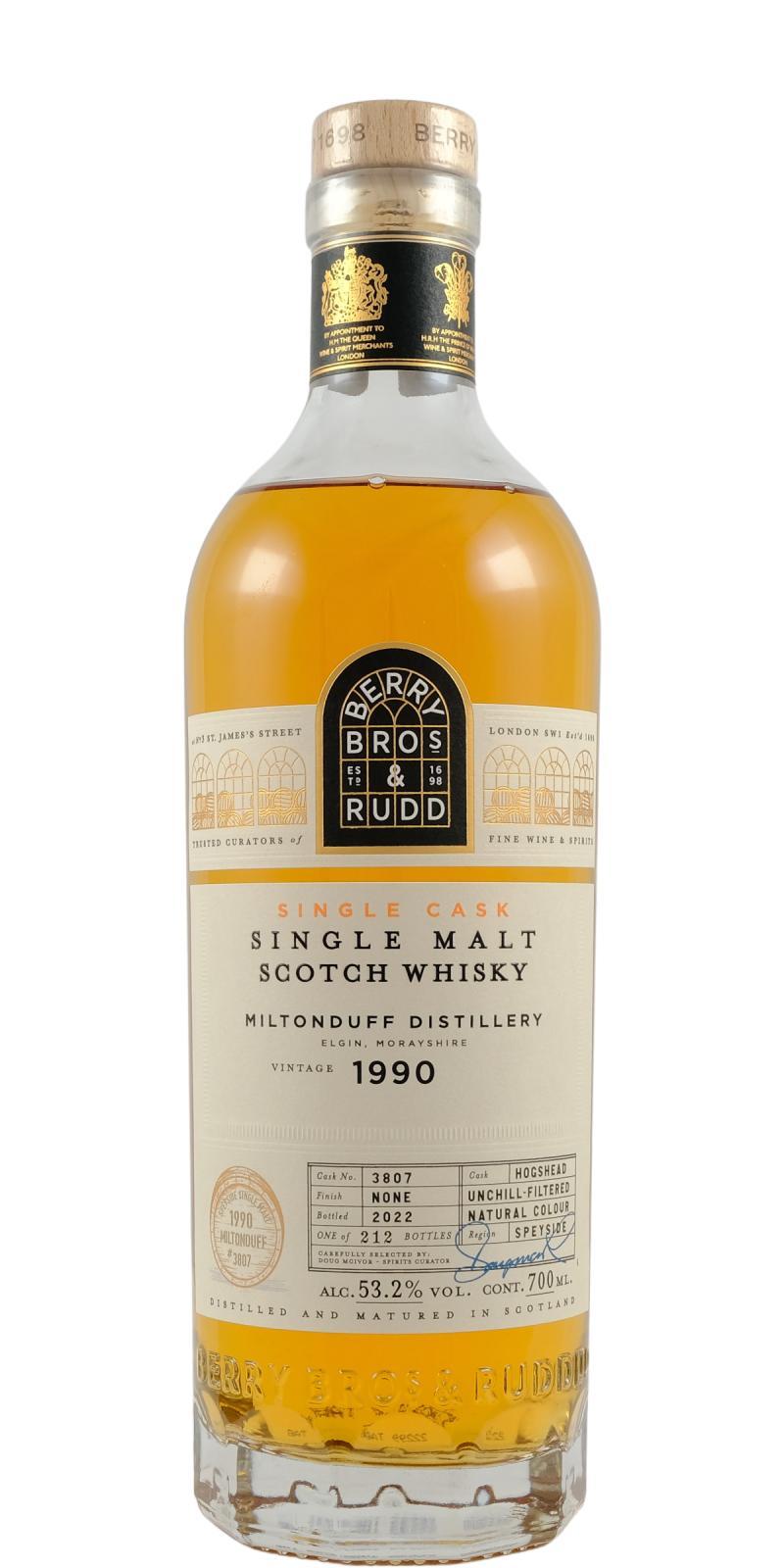 Miltonduff 1990 BR Single Cask