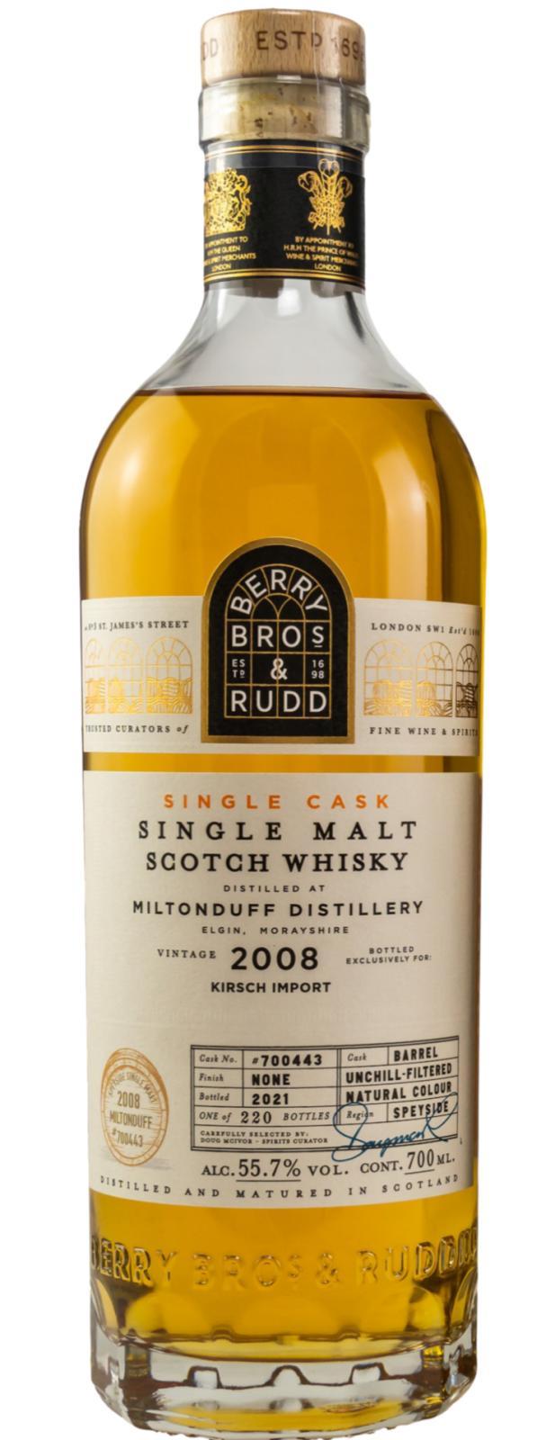 Miltonduff 2008 BR Single Cask