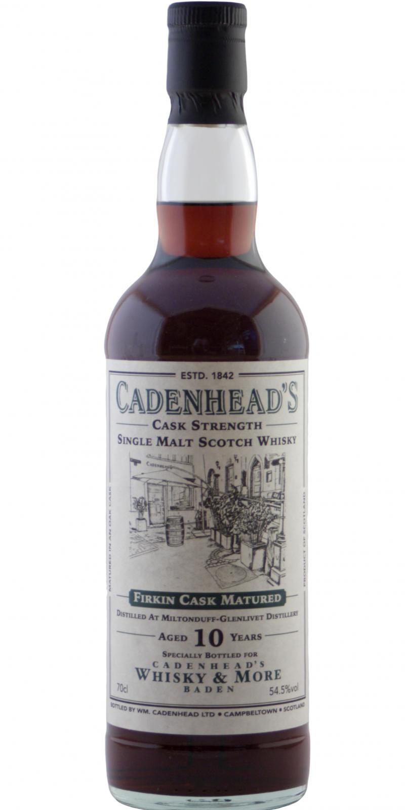Miltonduff 10-year-old CA Cadenhead's whisky & more Baden
