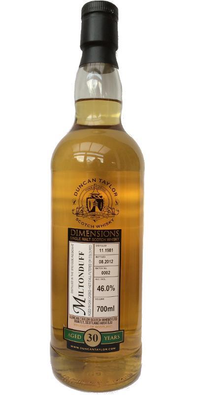 Miltonduff 1981 DT Dimensions