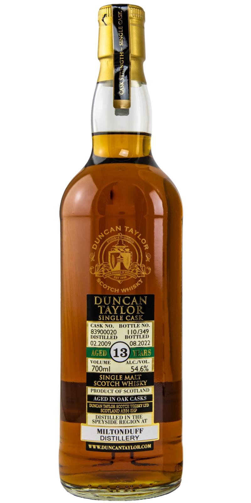 Miltonduff 2009 DT Single Cask