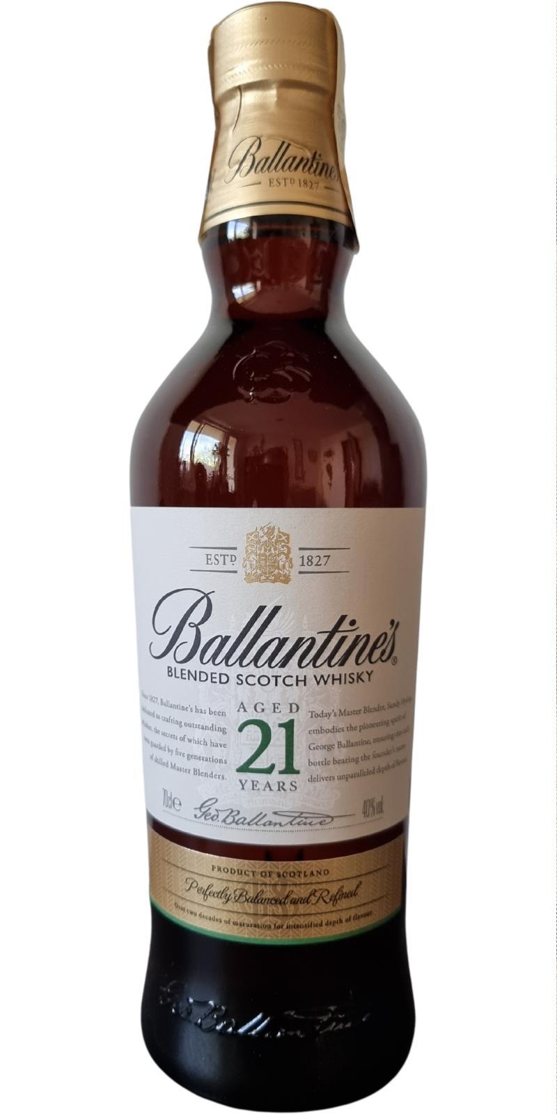 Ballantine's 21-year-old Perfectly Balanced and Refined
