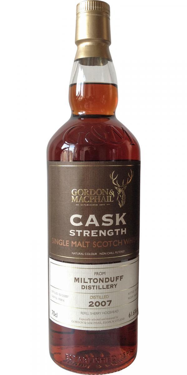 Miltonduff 2007 GM Cask Strength
