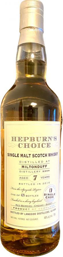 Miltonduff 2009 LsD Hepburn's Choice