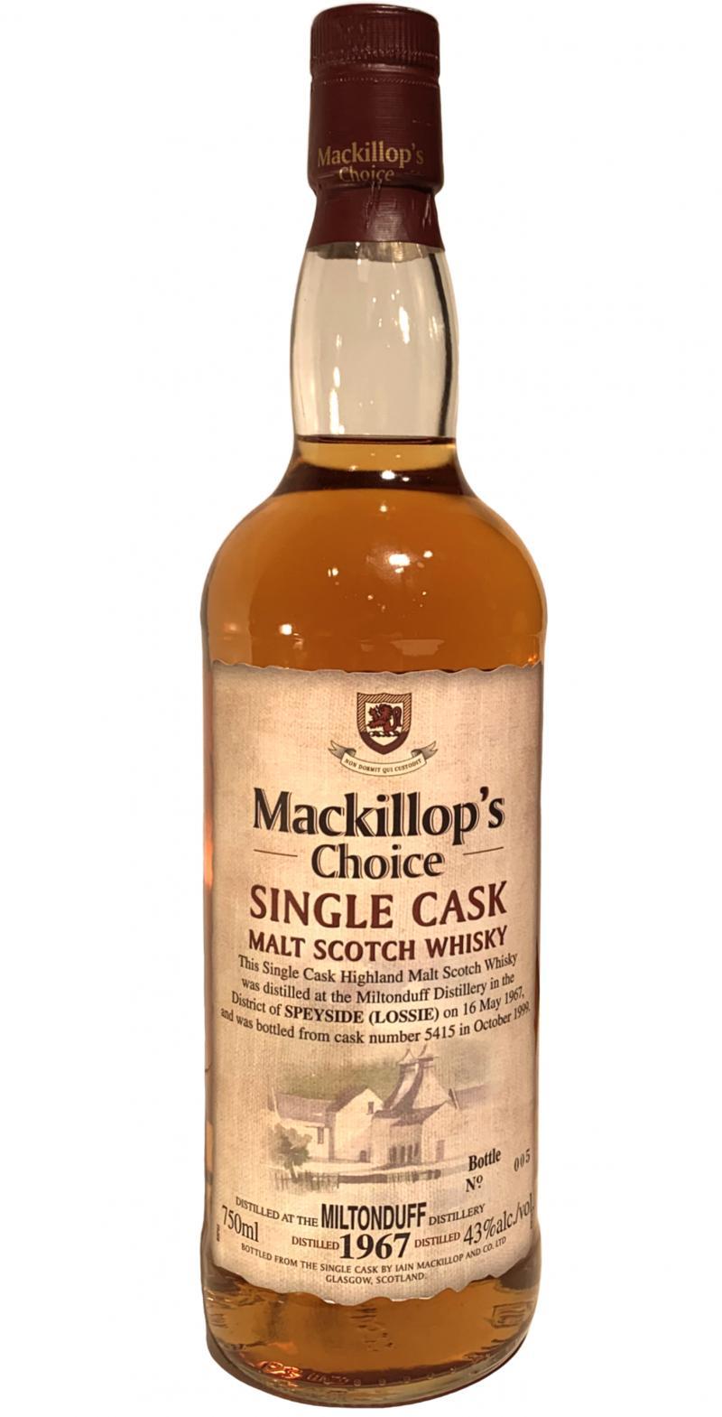 Miltonduff 1967 McC Single Cask