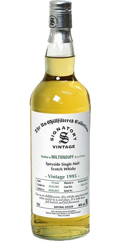 Miltonduff 1995 SV The Un-Chillfiltered Collection