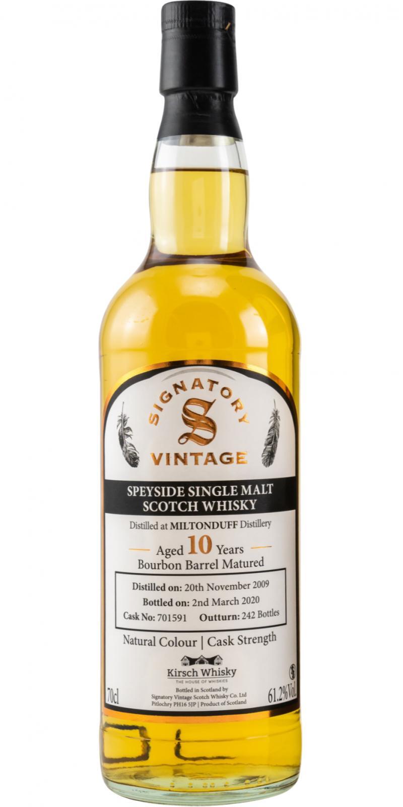 Miltonduff 2009 SV Natural Colour | Cask Strength