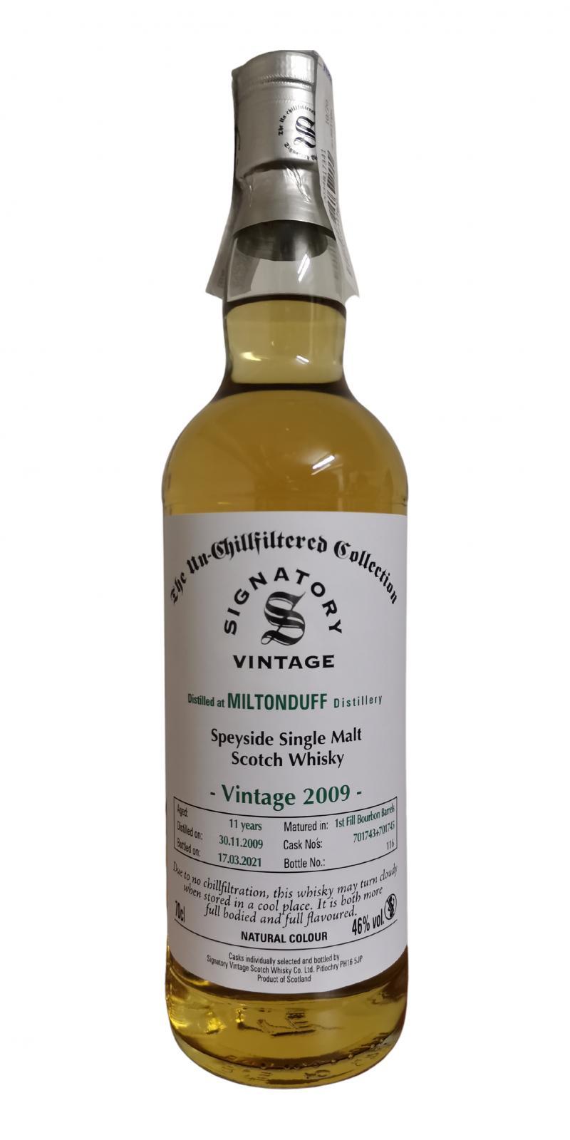 Miltonduff 2009 SV The Un-Chillfiltered Collection