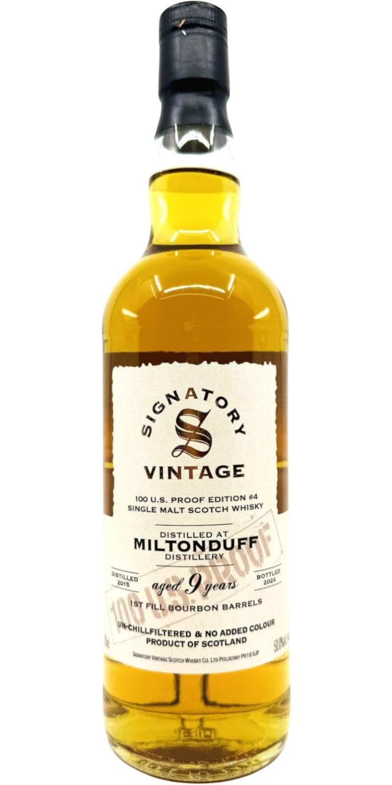 Miltonduff 2015 SV 100 U.S. Proof - Edition #4