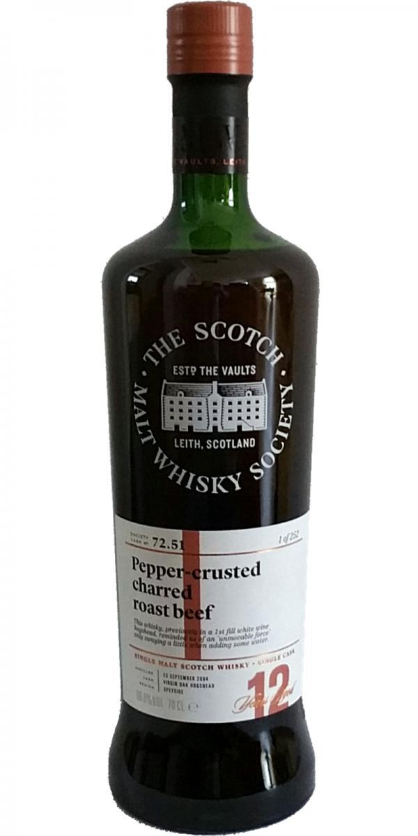 Miltonduff 2004 SMWS 72.51 Pepper-crusted charred roast beef