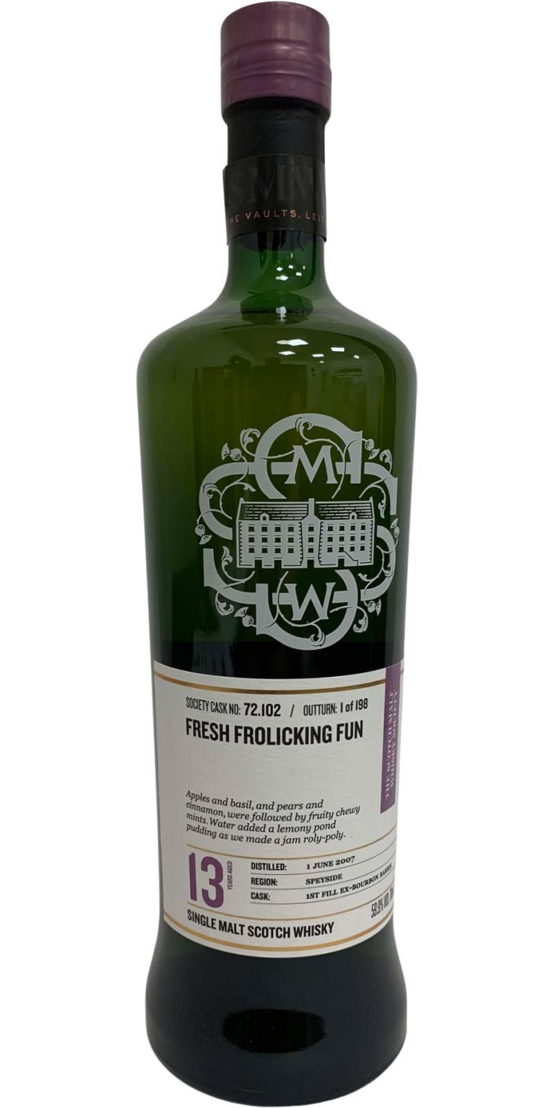 Miltonduff 2007 SMWS 72.102 Fresh frolicking fun