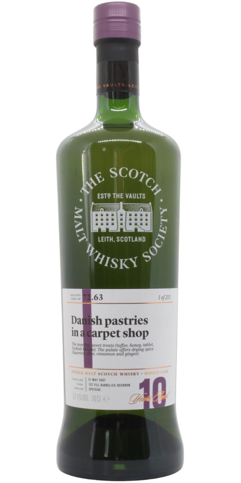 Miltonduff 2007 SMWS 72.63 Danish pastries in a carpet shop