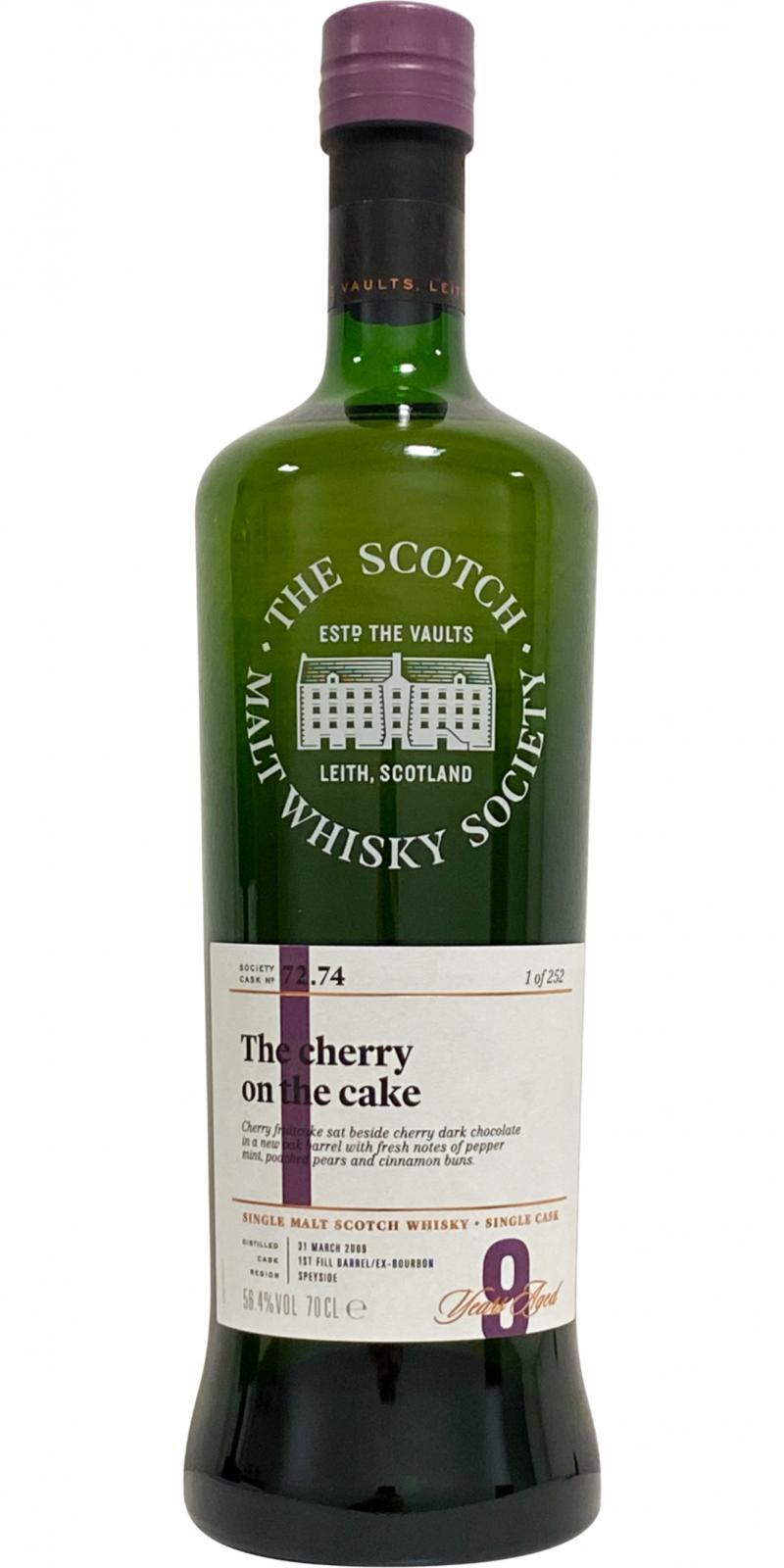 Miltonduff 2009 SMWS 72.74 The cherry on the cake