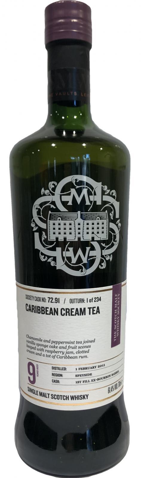 Miltonduff 2011 SMWS 72.91 Caribbean cream tea