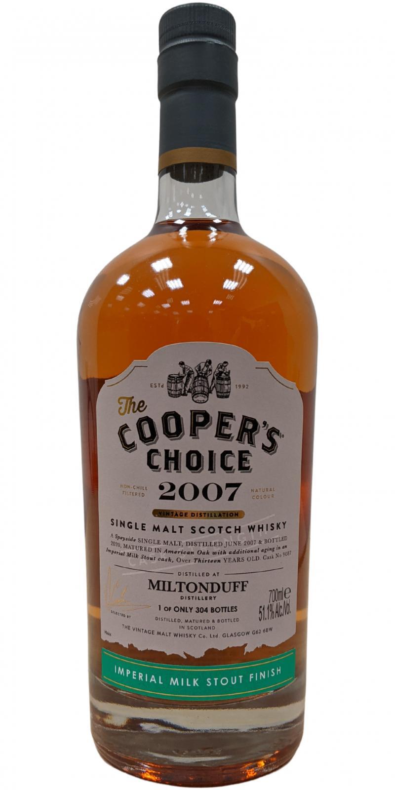 Miltonduff 2007 VM The Cooper's Choice