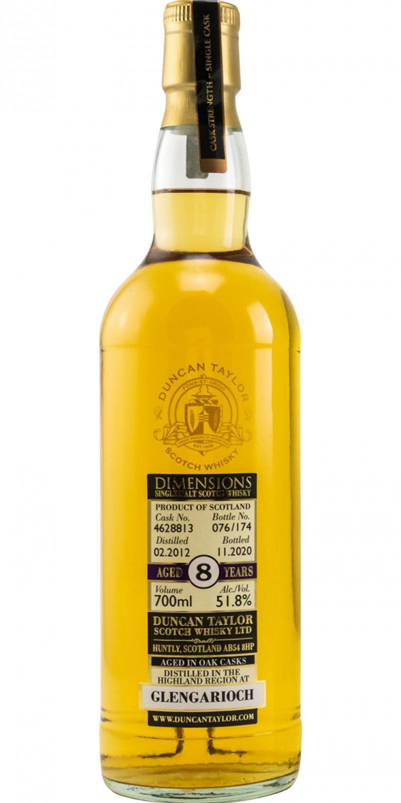 Glen Garioch 2012 DT Dimensions