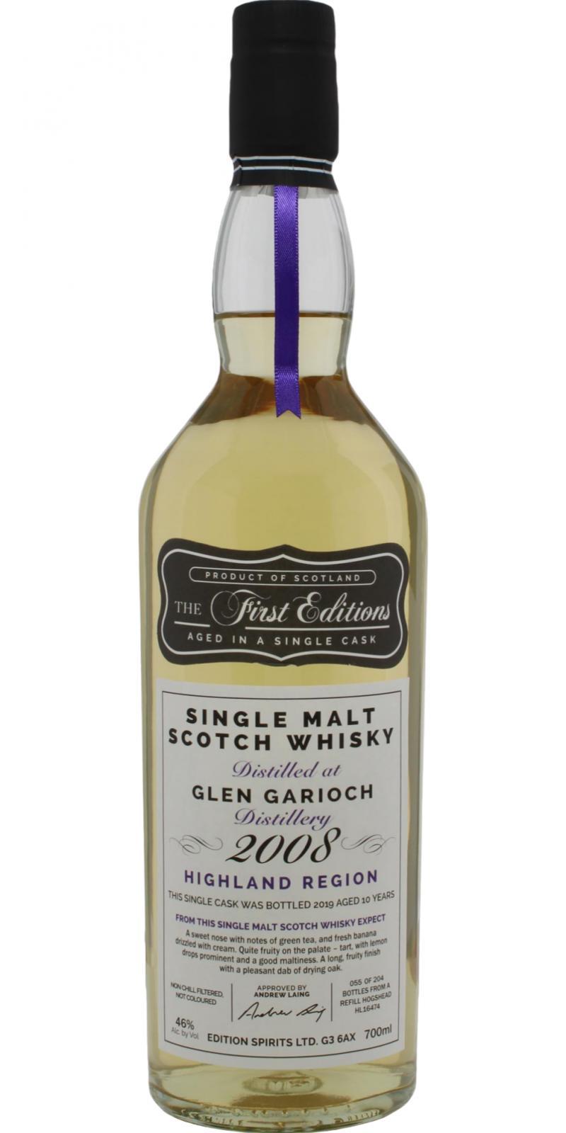 Glen Garioch 2008 ED The First Editions