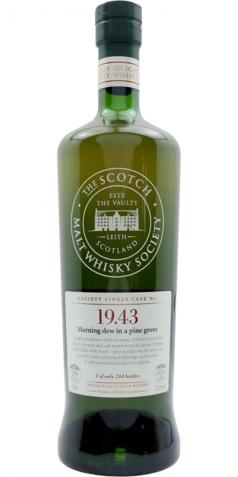 Glen Garioch 1988 SMWS 19.43 Morning dew in a pine grove