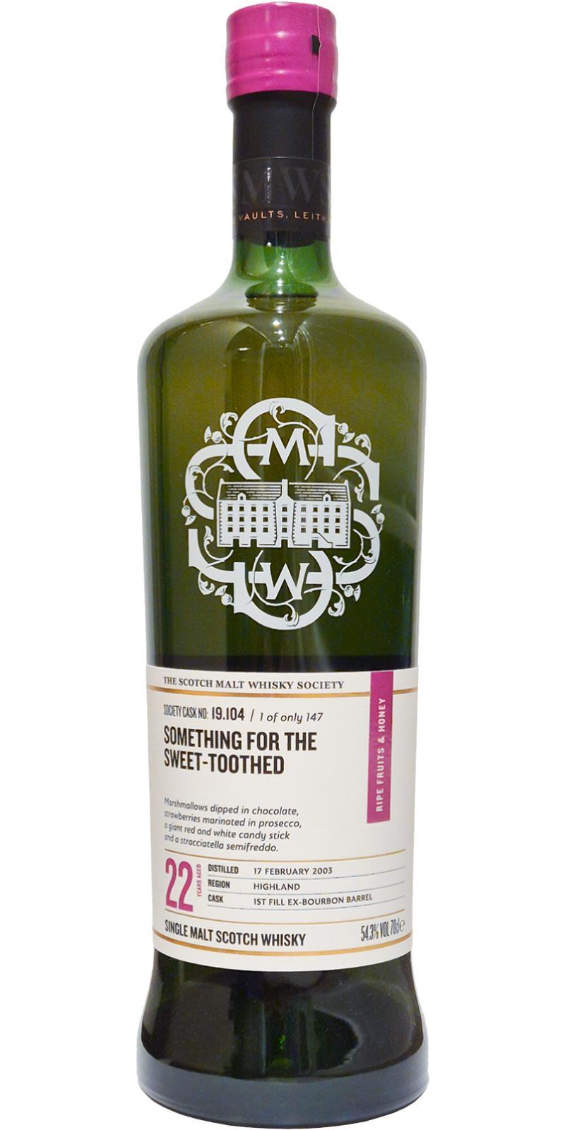 Glen Garioch 2003 SMWS 19.104 Something for the sweet-toothed