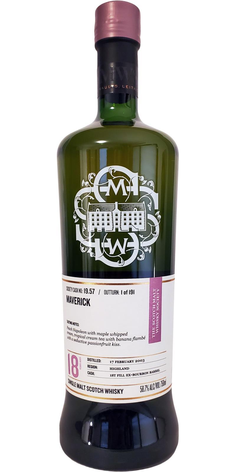 Glen Garioch 2003 SMWS 19.57 Maverick