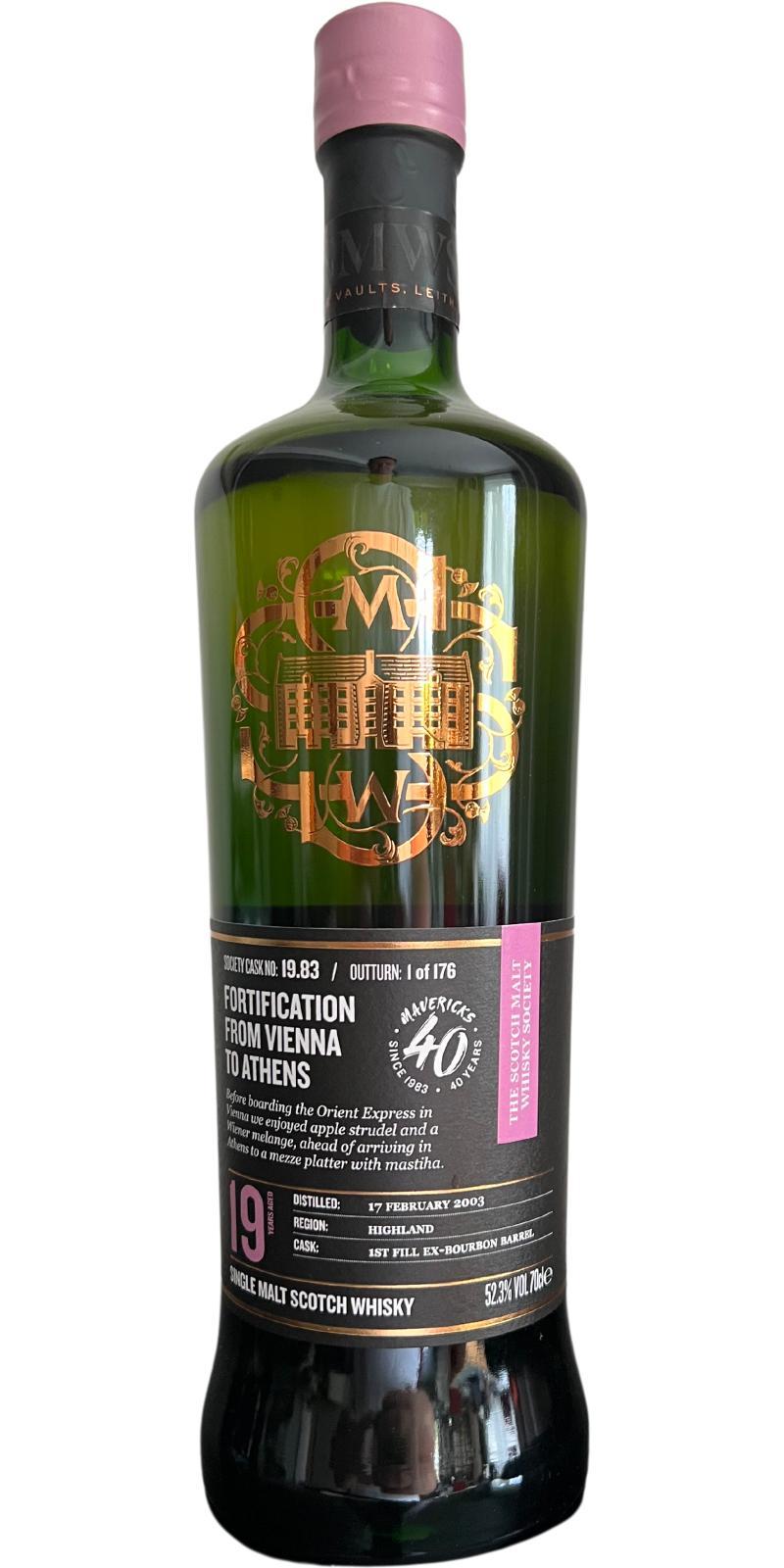 Glen Garioch 2003 SMWS 19.83 Fortification from Vienna to Athens