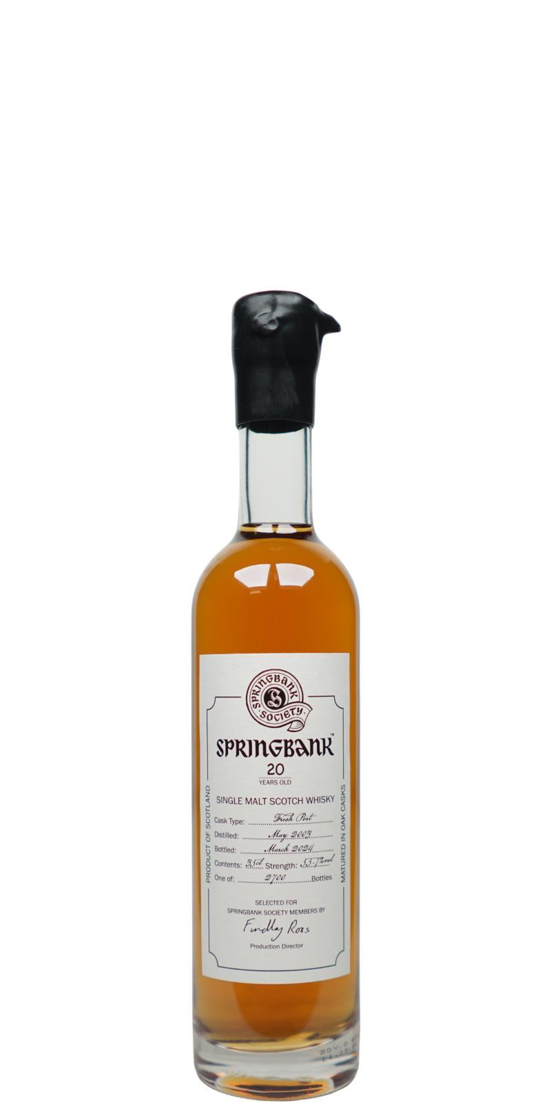 Springbank 2003 Society Bottling