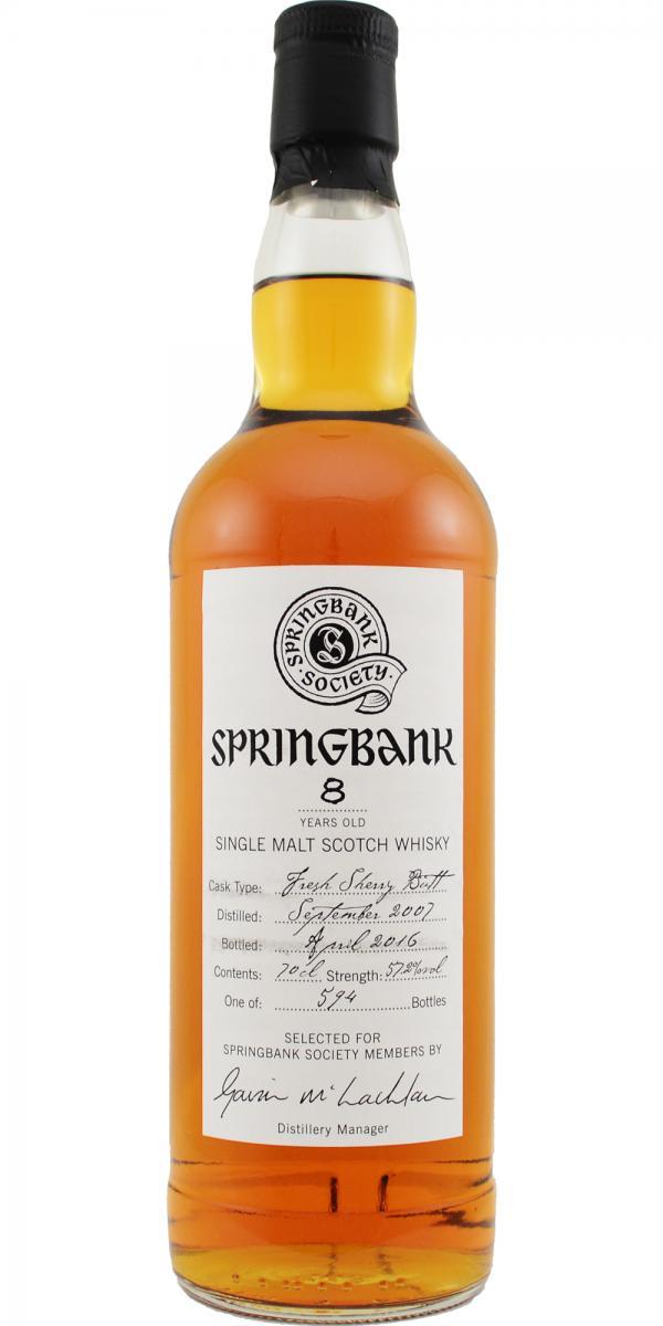 Springbank 2007 Society Bottling