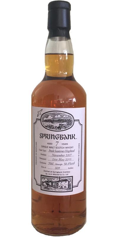 Springbank 2007 Open Day Bottling