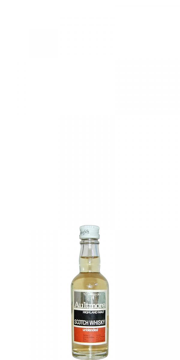 Aultmore 12-year-old unblended, Gold, black & brown label - Miniature