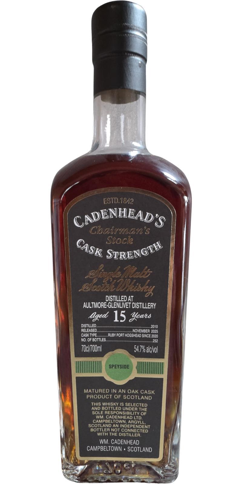 Aultmore 2010 CA Chairman's Stock