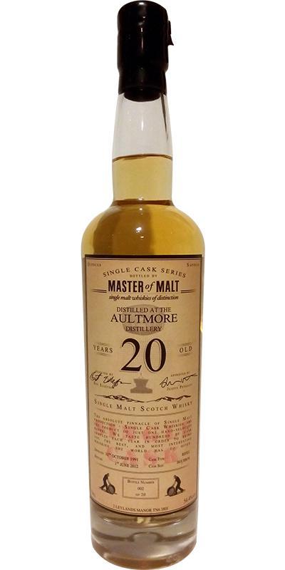 Aultmore 1991 MoM Single Cask Series