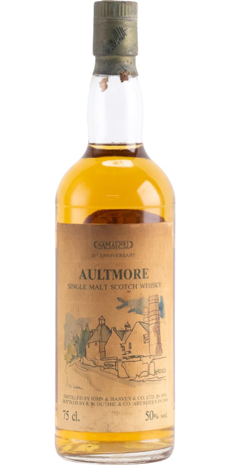 Aultmore 1968 RWD 20th Anniversary Samaroli