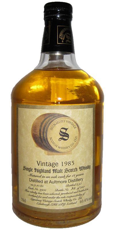 Aultmore 1985 SV Vintage Collection - Dumpy