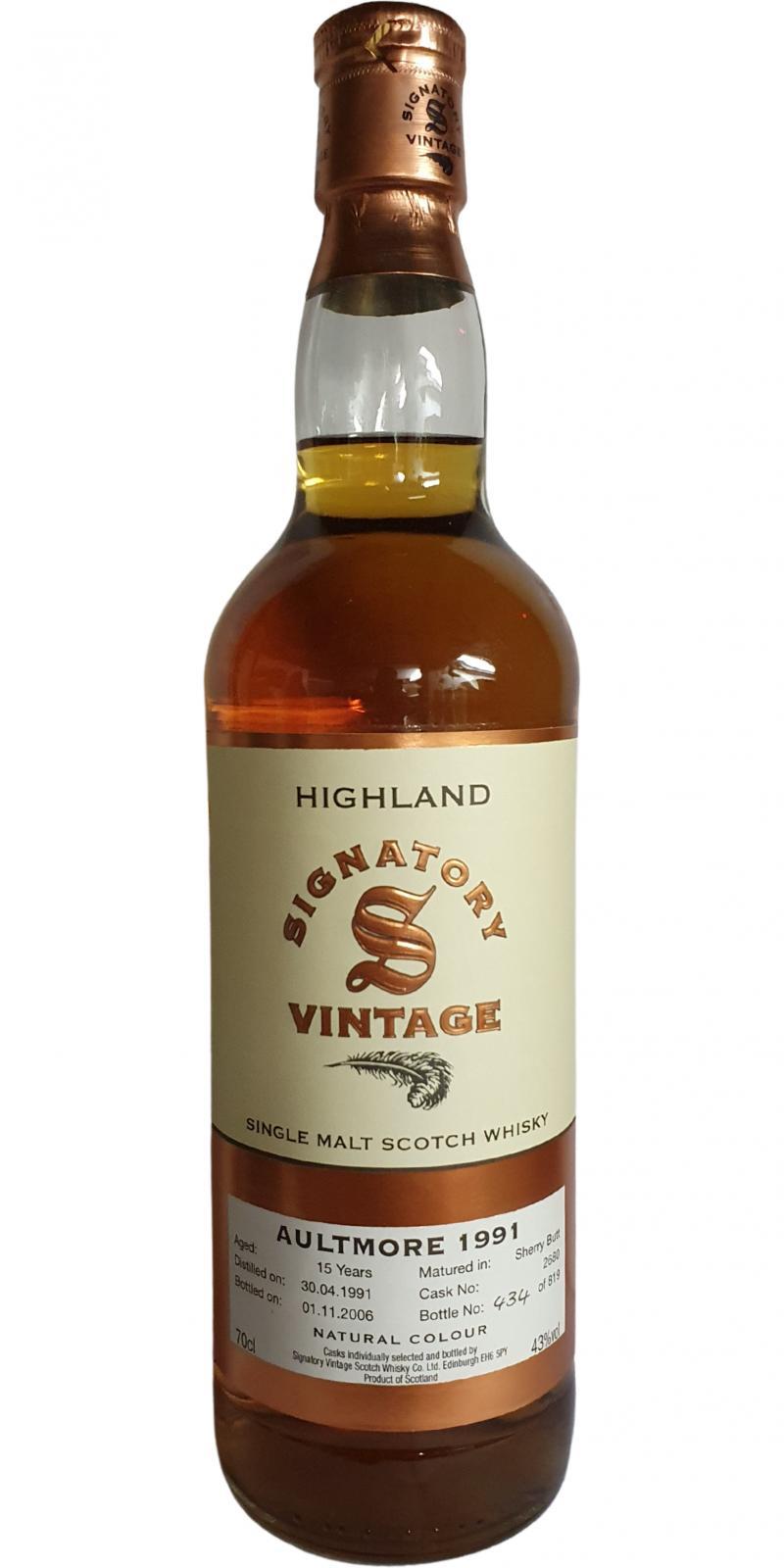 Aultmore 1991 SV Vintage Collection