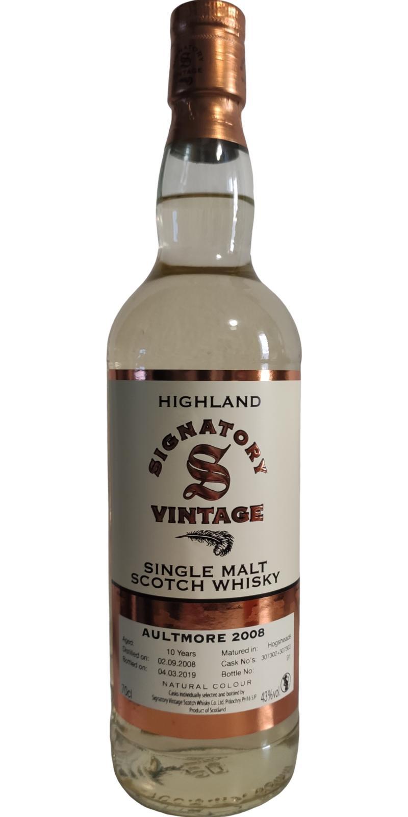 Aultmore 2008 SV Vintage Collection