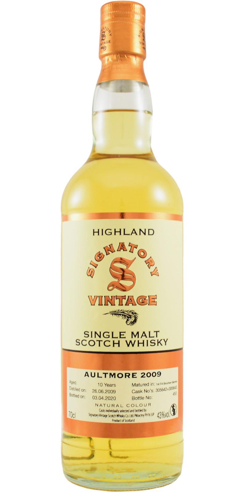 Aultmore 2009 SV Vintage Collection