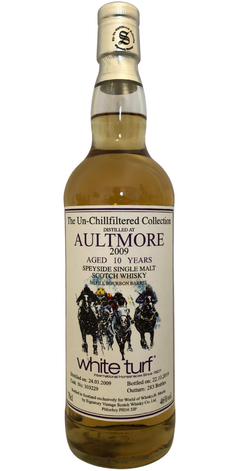 Aultmore 2009 SV The Un-Chillfiltered Collection - white turf