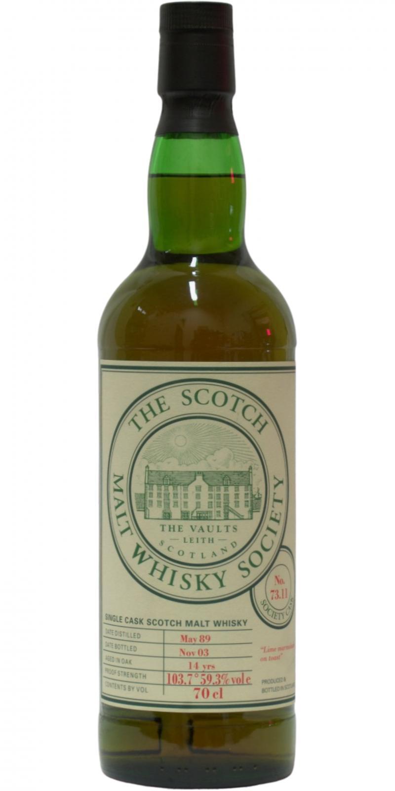 Aultmore 1989 SMWS 73.11 Lime marmalade on toast